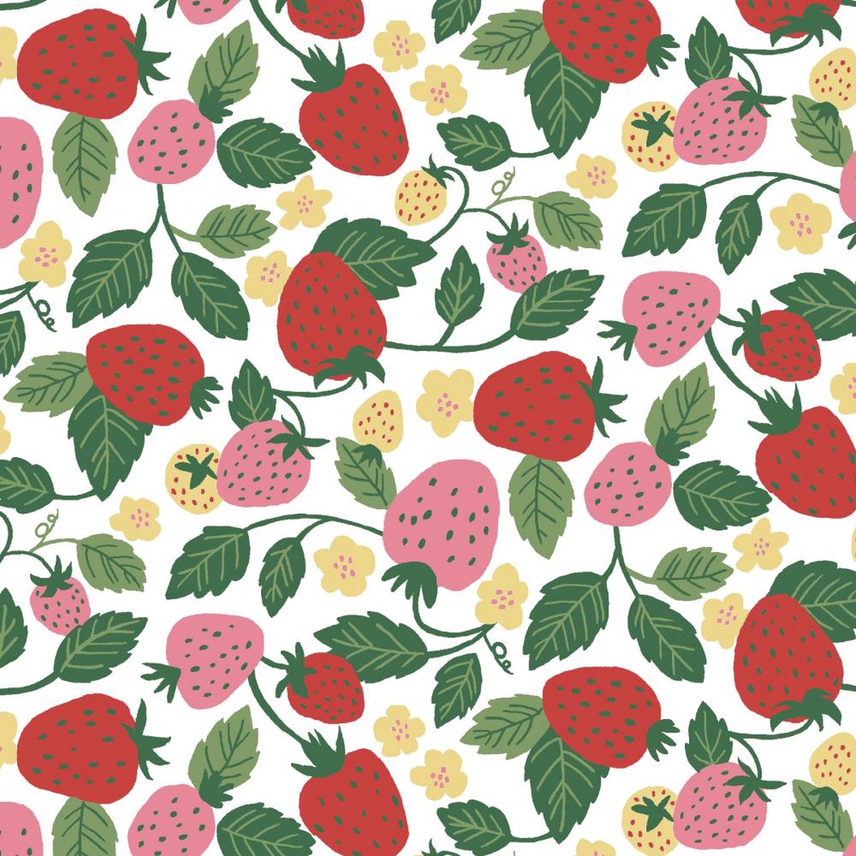 Cosmo Cotton Sheeting from Japan - Strawberries