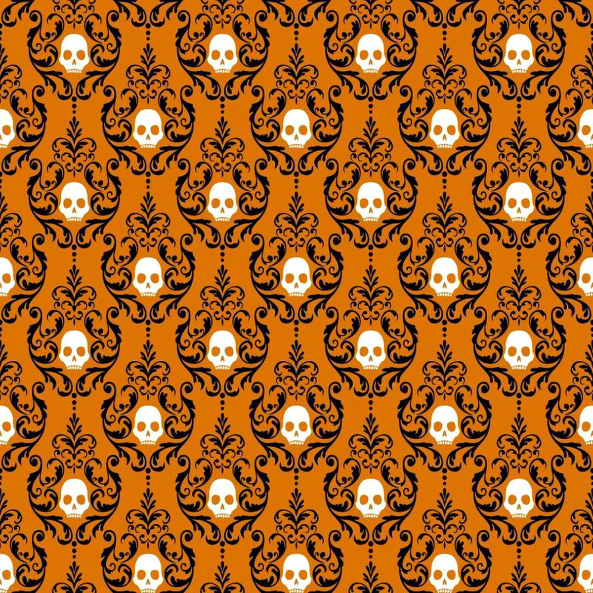 Elegant Halloween Pattern 18 Quilting Cotton Fabric