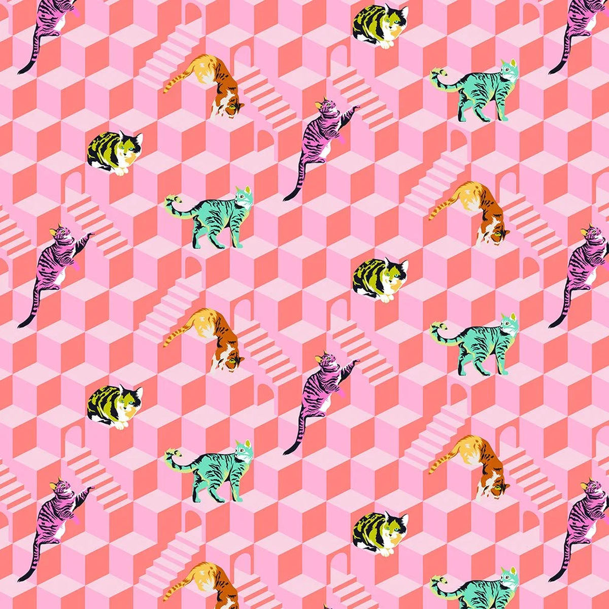 Free Spirit Fabrics - Tula Pink Besties Sitting Pretty Blossom SOLD BY THE HALF YARD