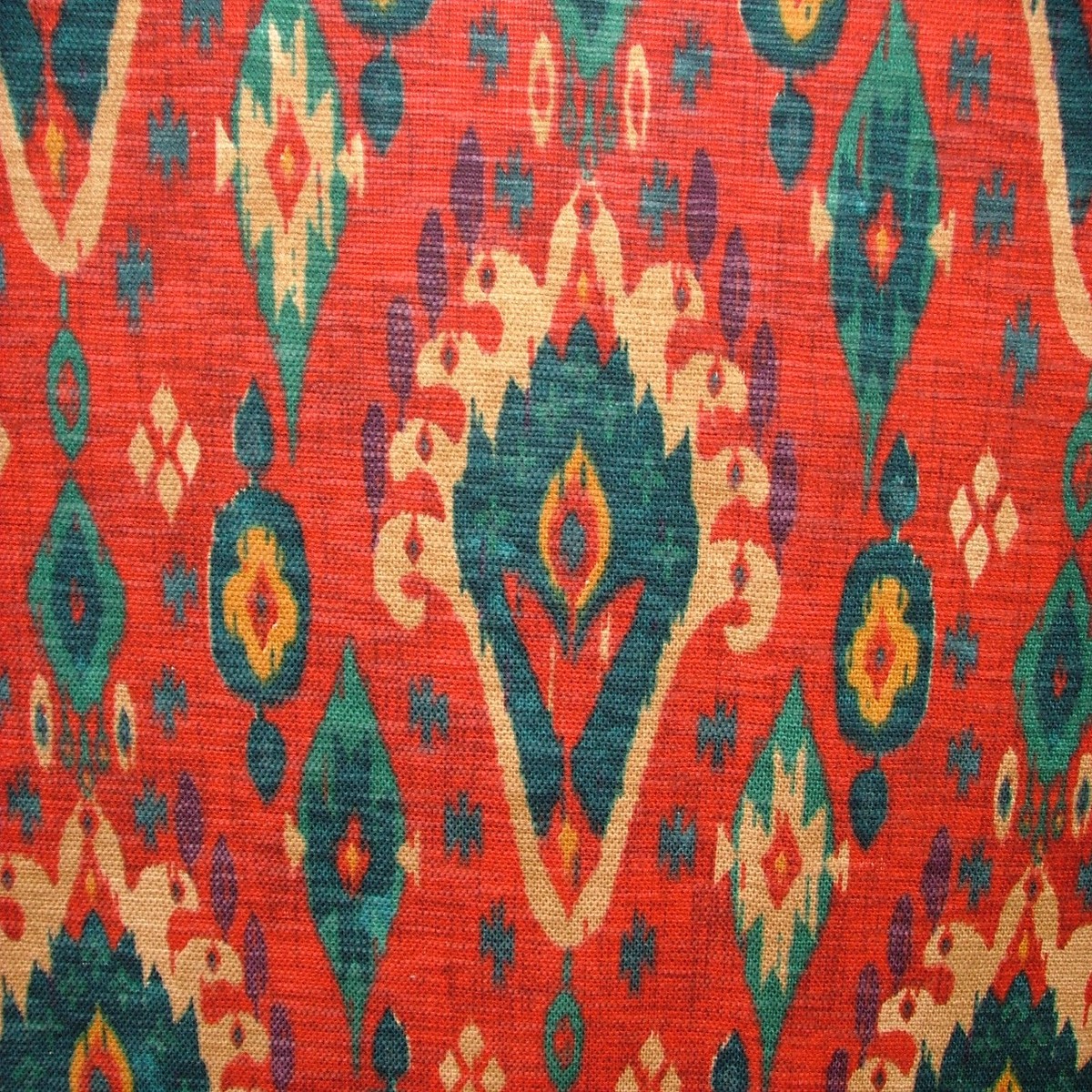 2.2 Metres iLiv Boho Rouge Red Linen Blend Cotton Curtain Upholstery Fabric
