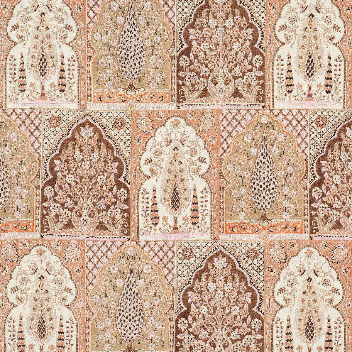 Barra Palace Brown and Spice Fabric