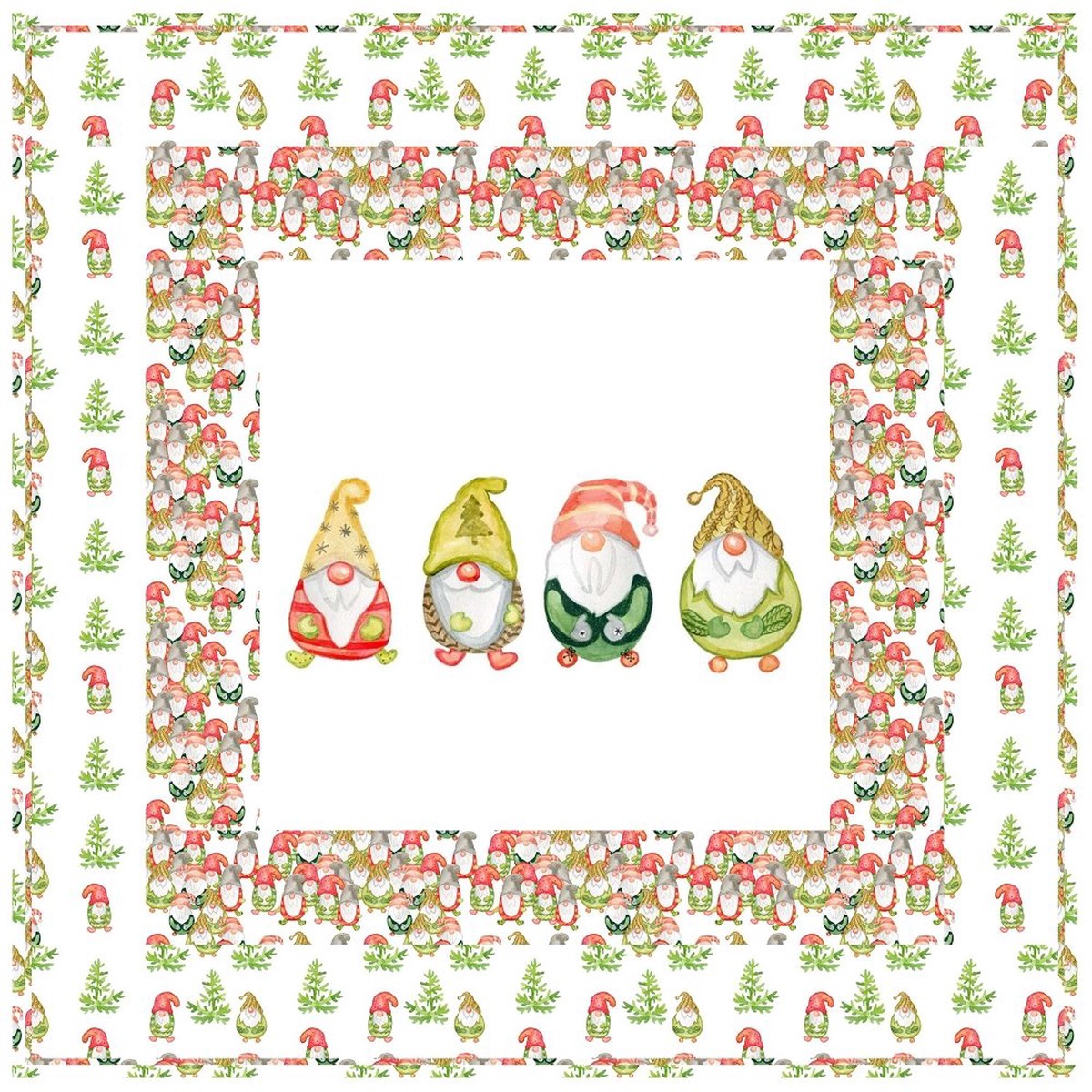 A Scandinavian Gnome Christmas Wall Hanging 42 x 42
