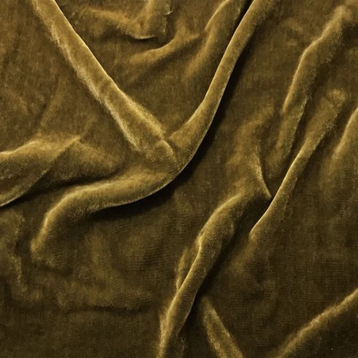 GOLD BLACK Hand Dyed Silk Velvet Fabric