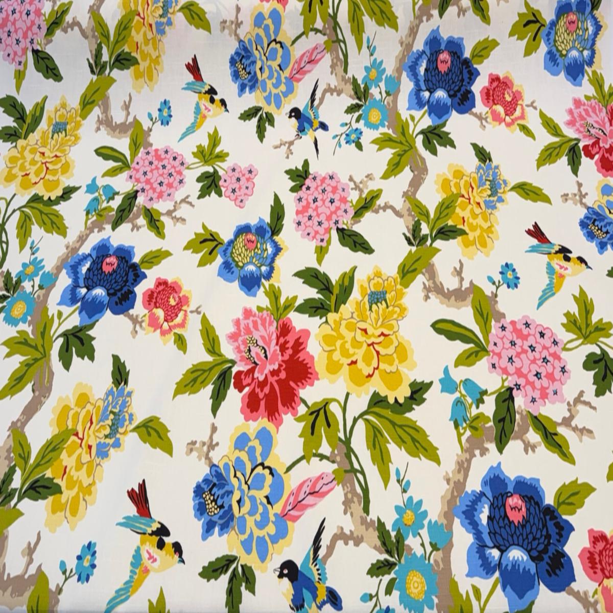 Waverly Celeste Spring Birds Floral Upholstery Drapery Fabric By the Yard