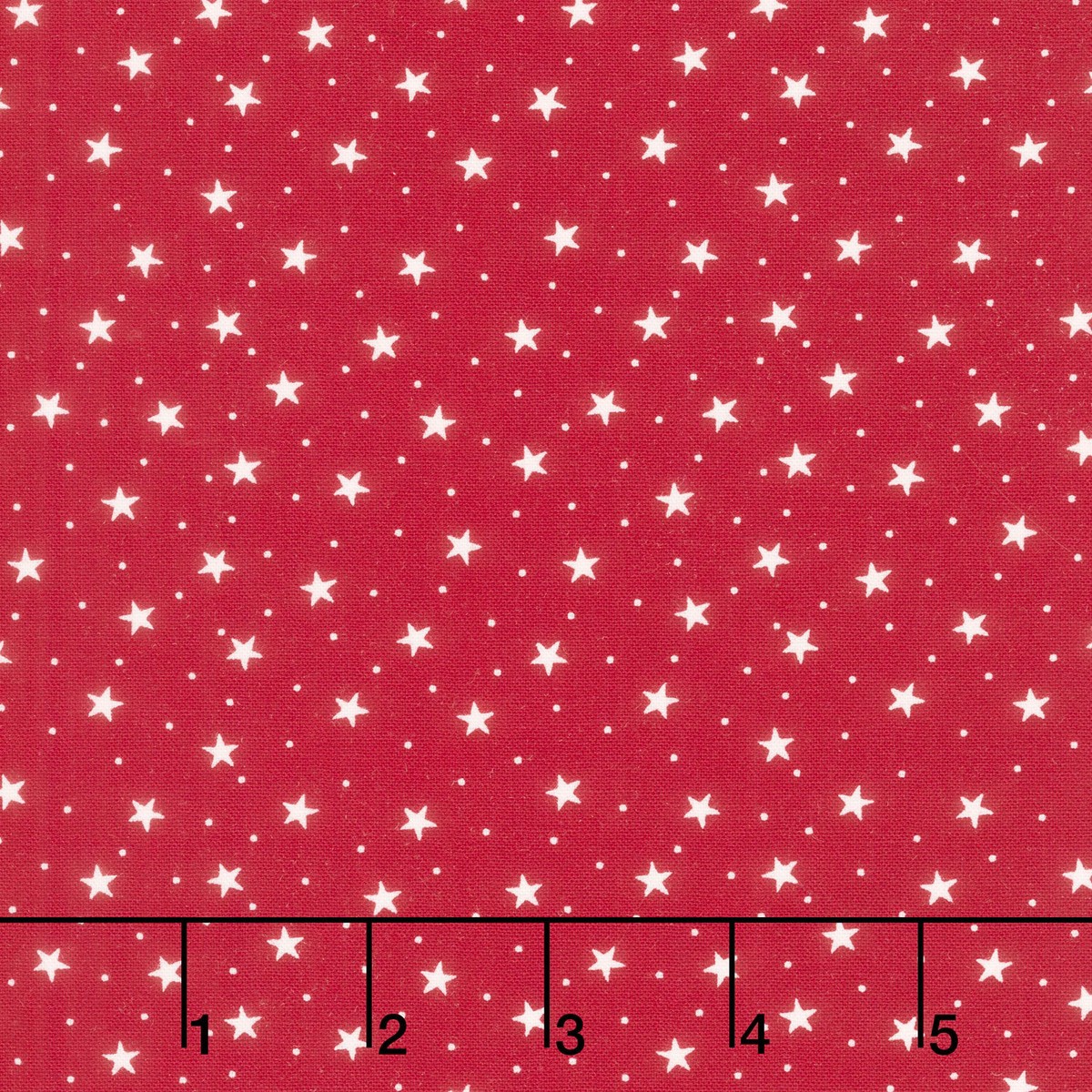 Dear Santa - Snowy Stars Crimson Yardage