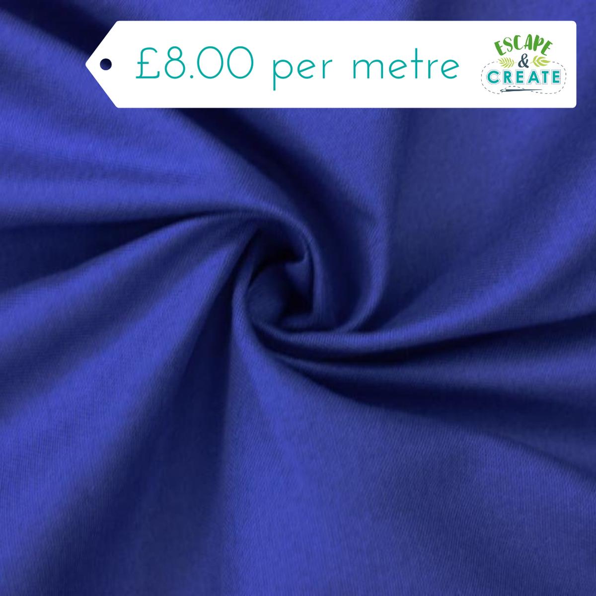 Drill (Cotton) in Plain Royal Blue