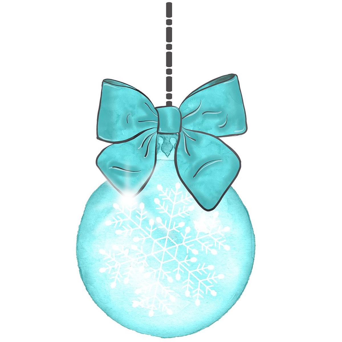 Elegant Nutcracker Ornament Fabric Panel - Blue