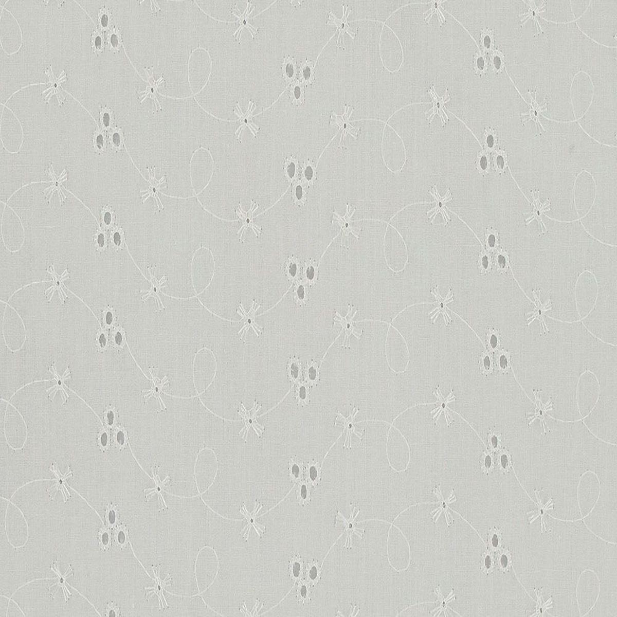 1 metre White Broderie Anglais x 112cm - 3 Hole -