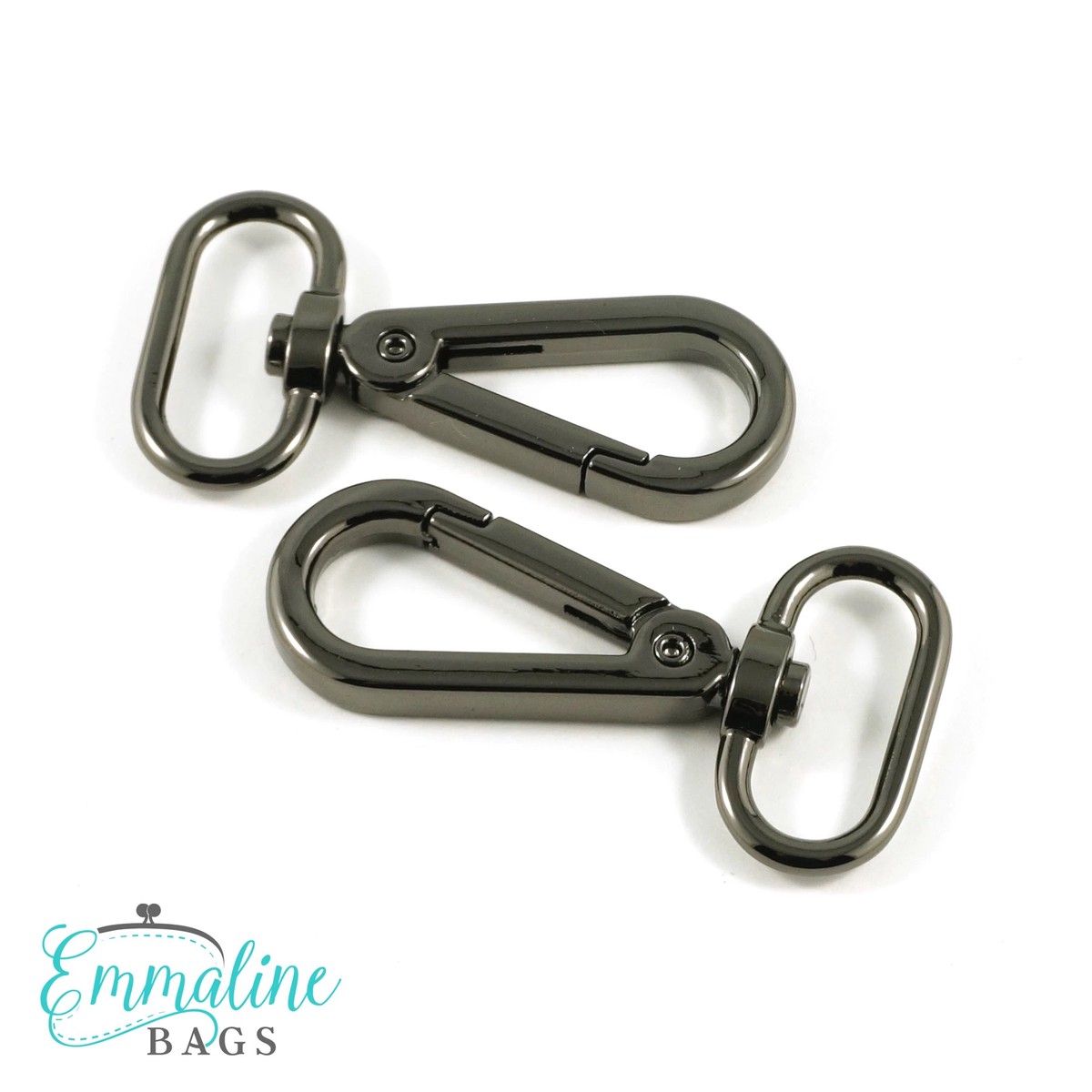Emmaline Bags Swivel Snap Hook Flat Hook Profile 1 (25mm) in Gunmetal