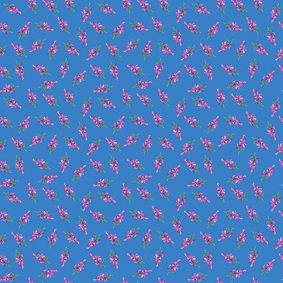 Gardenscape - Tossed Flowers Blue | B-2931-75 ***