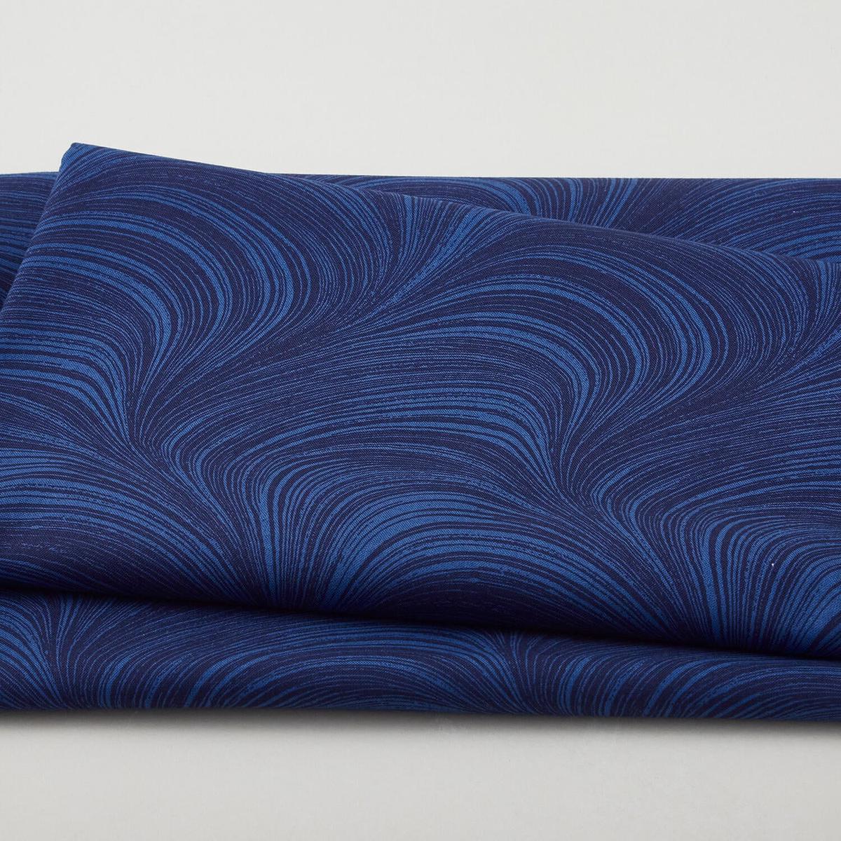 Wave Texture - Navy 3 Yard Cut