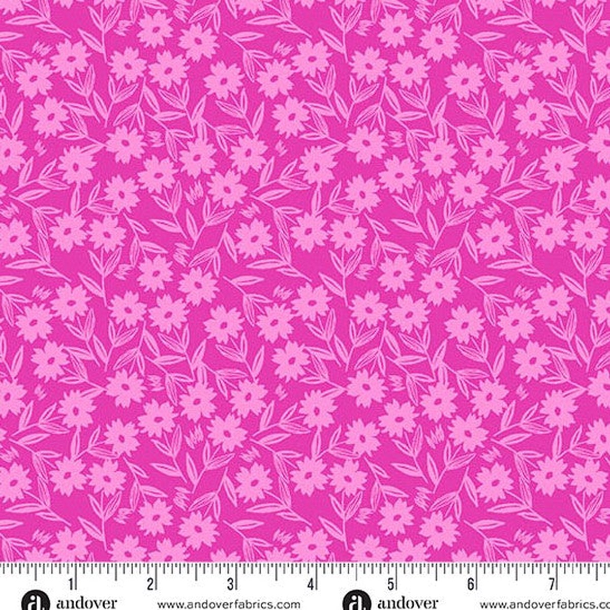 andover- Magenta Sunshine Blooms 1569E Petals and Stitches by Stephanie Organes