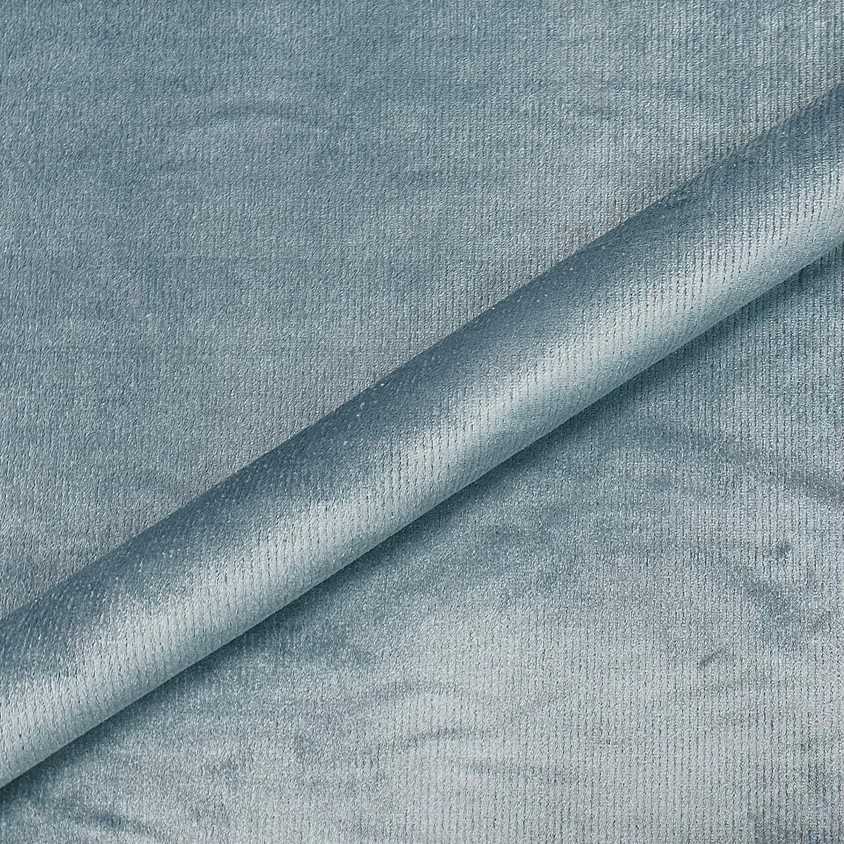 Blue Azure Glam Pinstripe Chenille Fabric 55"