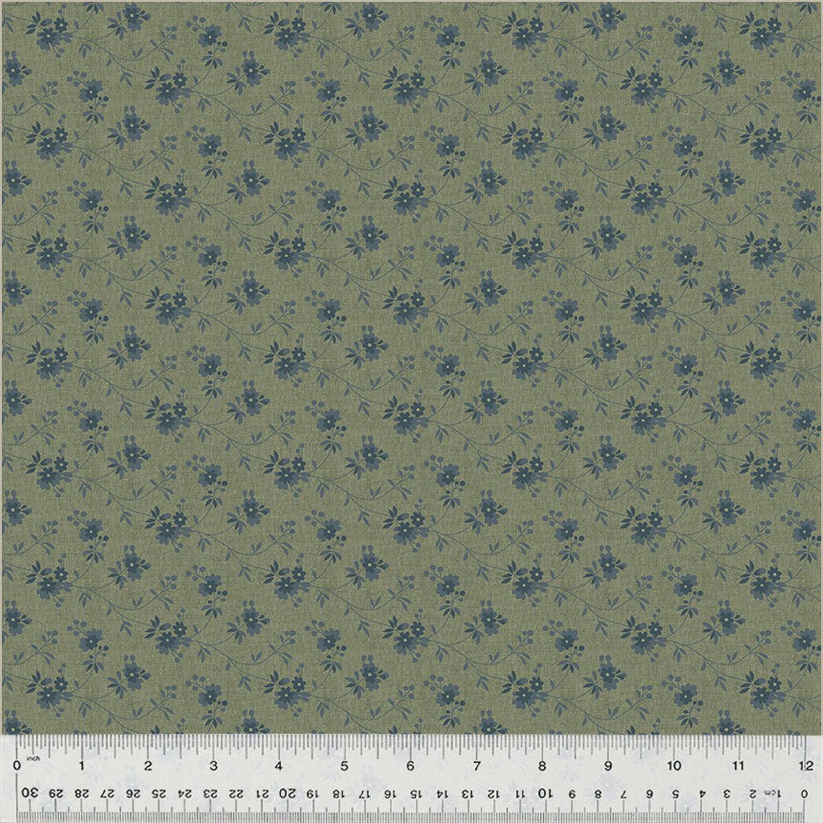 Fabric DAISY TRAIL BREEN from GARDEN TALE Collection by Jeanne Horton 53822-8 - Fat 1/4 precut piece 18"x22"