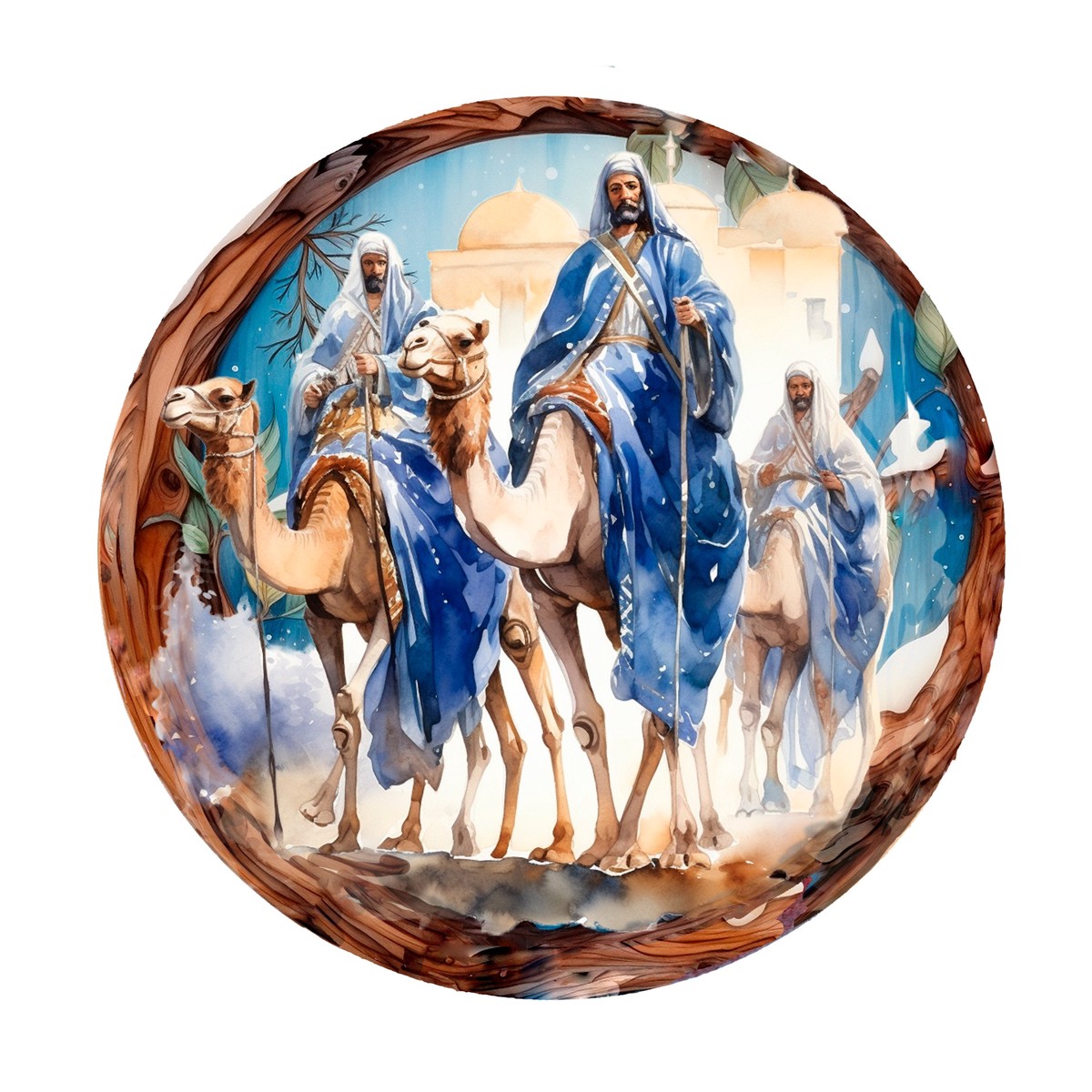 Nativity Scene Ornament 5 Fabric Panel
