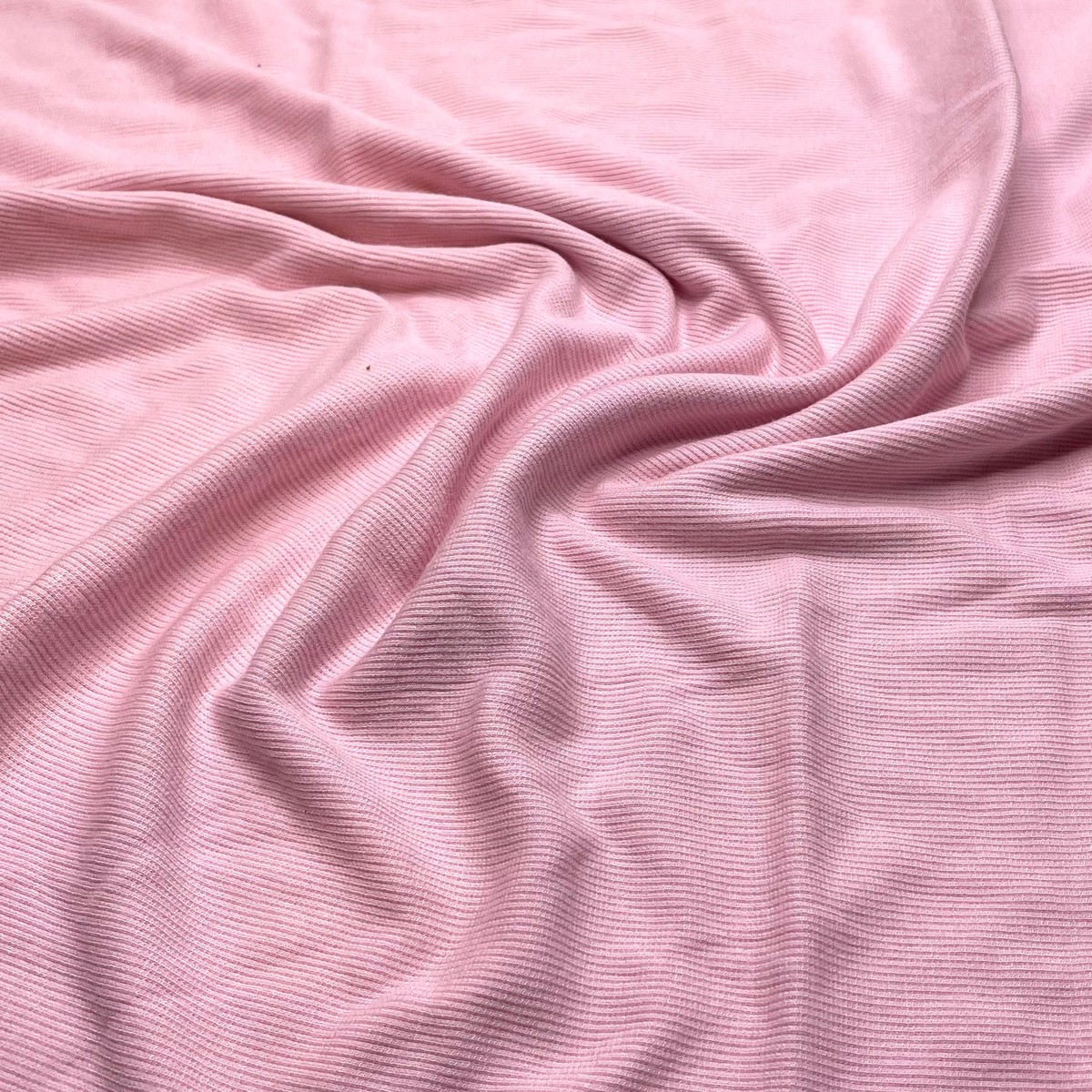 Working Vacation - Tubular Rib Knit Bamboo Blend Knit - Light Pink - 0.55M Bundle