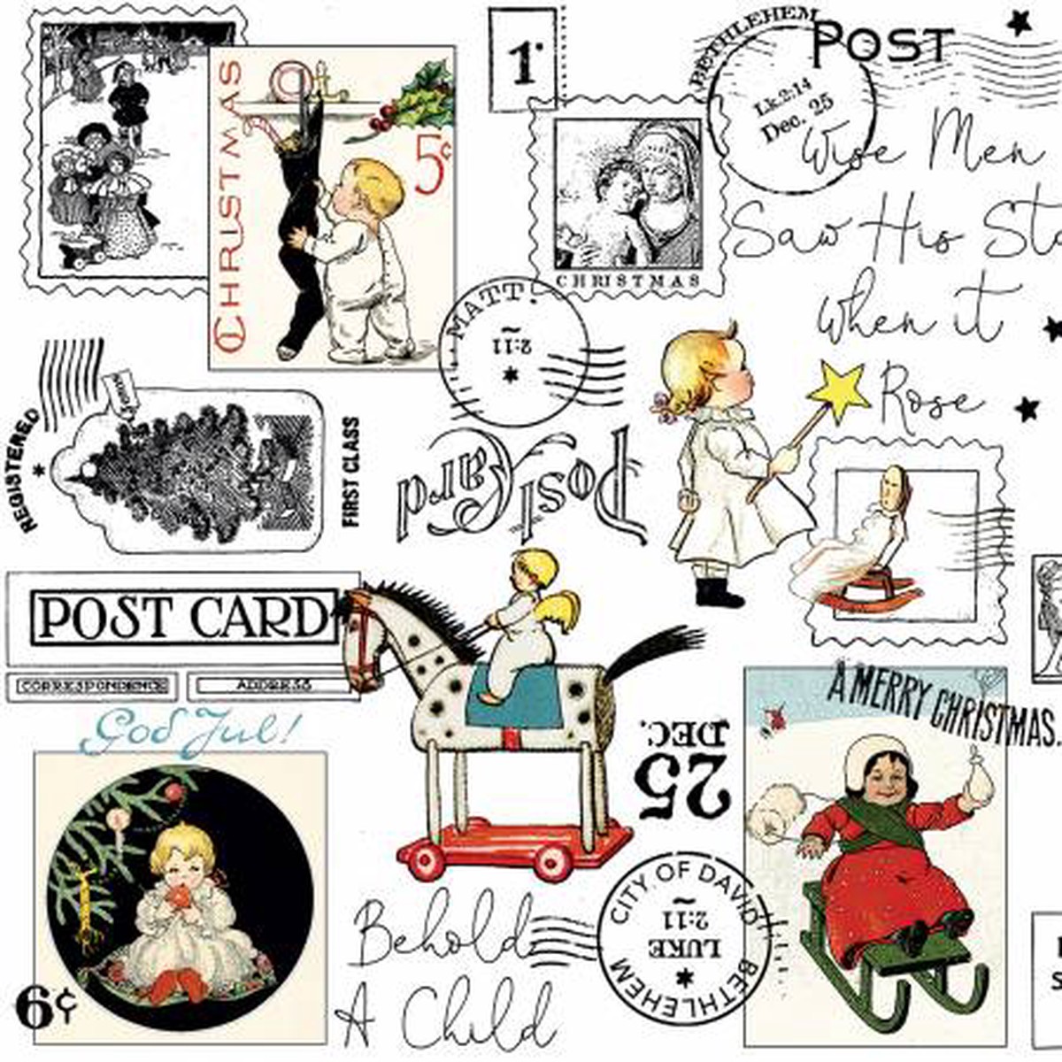 All About Christmas Post White Digitally Printed