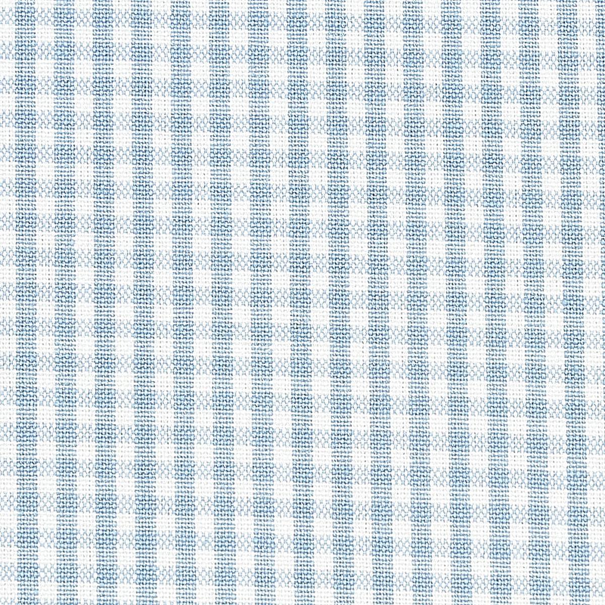 Barnet Cotton Check Sky Fabric