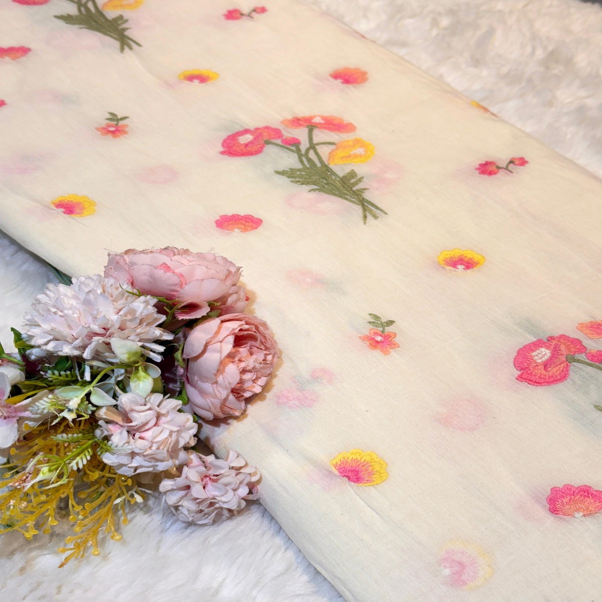 Pure Cotten Embroidery 44 inch width