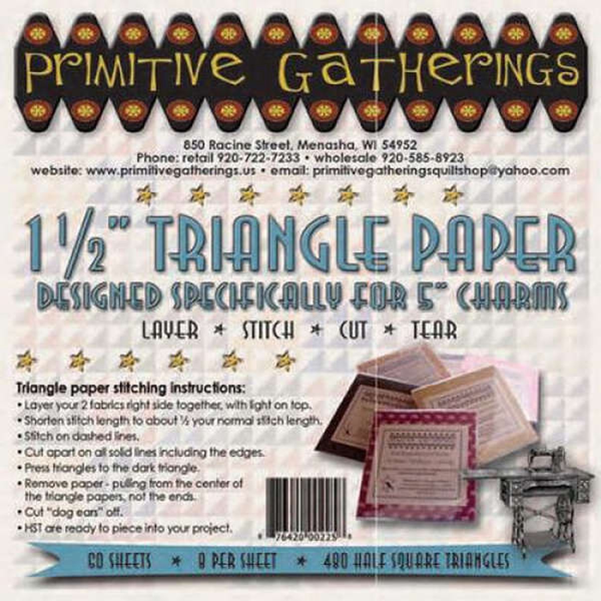 1-1/2 Triangle Paper for Charms
