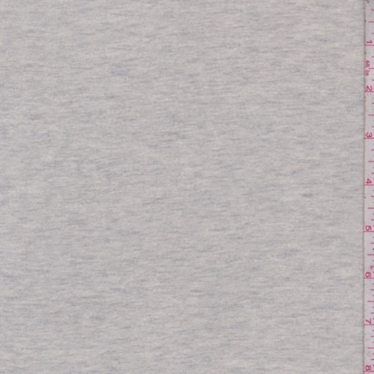 1 3/8 YD PC-Light Heather Grey French Terry Knit Fabric