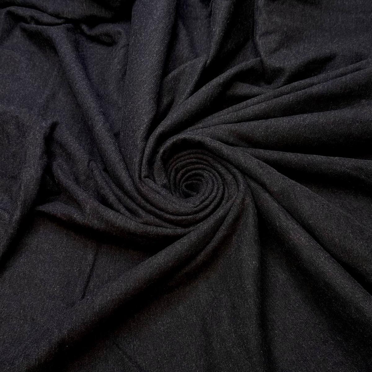 Wrong Needle Size - Double Cloth Knit Natural Blend - Dark Grey/Black - 1M Bundle