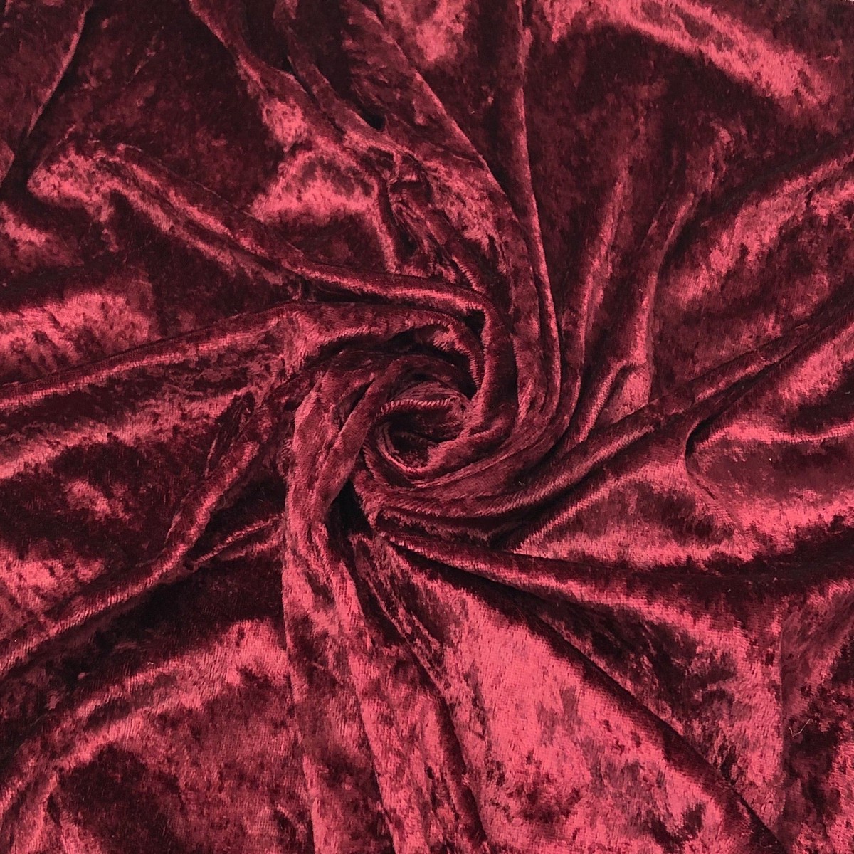 Cranberry Sauce - Polyester Velvet Knit - Burgundy - 1M Bundle