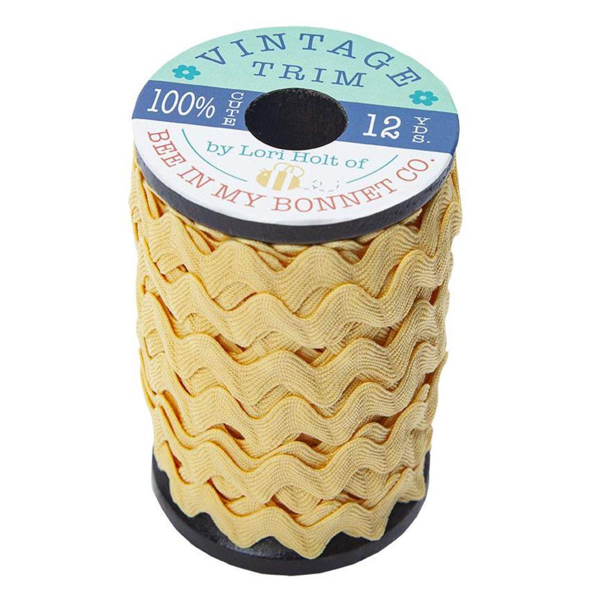 Lori Holt Vintage Trim Large on Wooden Spool STVT-8538 Beehive - Riley Blake Designs - 12 Yards of 3/8" Polyester Trim