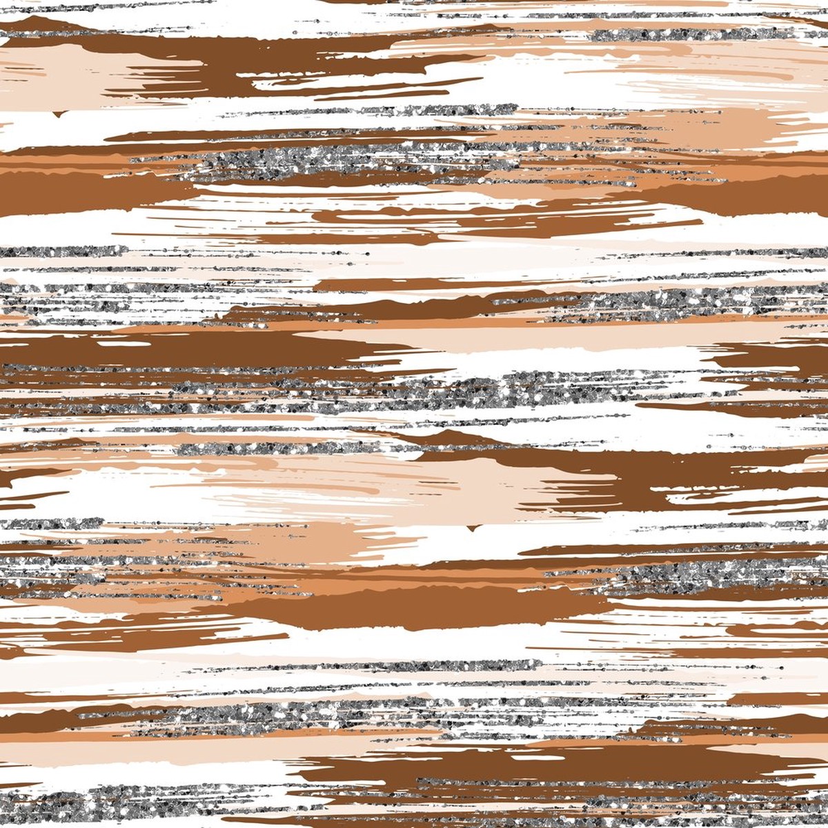 Silver Glitter and Brush Stroke Fabric - Seraphim Sepia