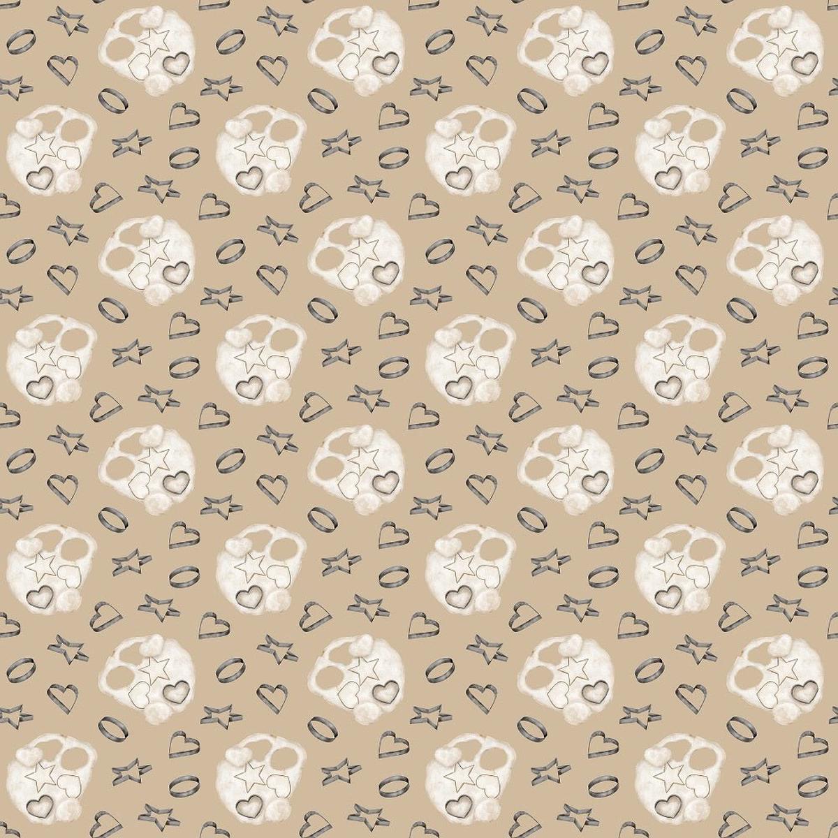 Watercolor Baking Pattern 2 Fabric