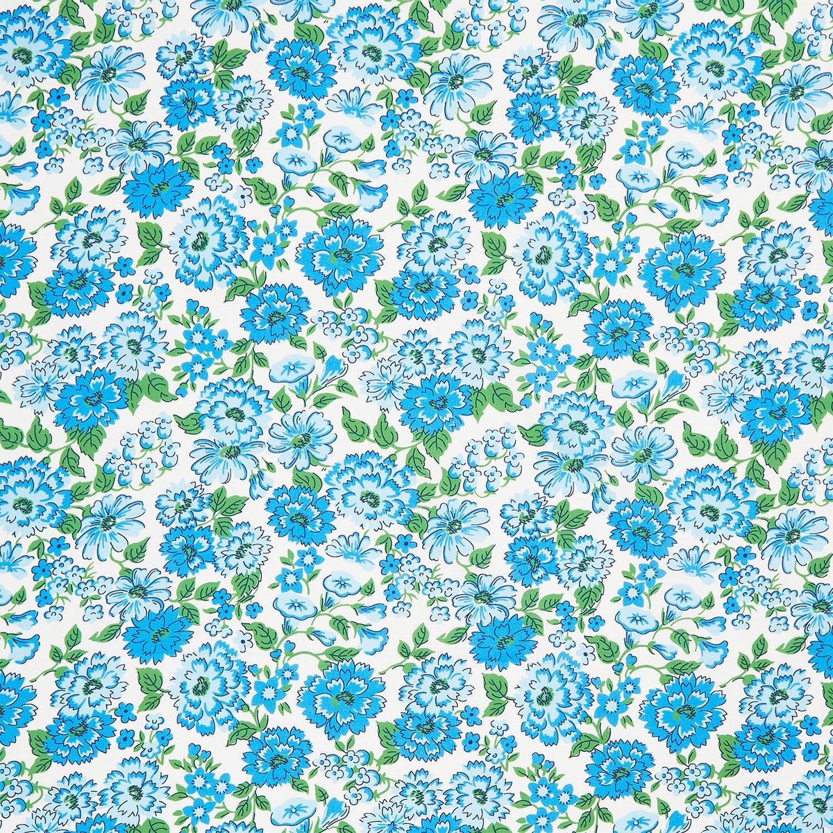Merry Go Round - Blooming Meadow Blue Yardage
