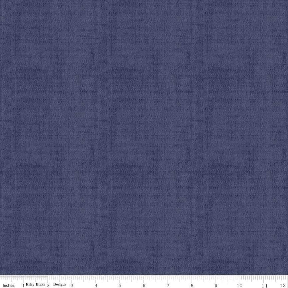Navy Blue 55% Linen 45% Cotton - Riley Blake Fabric 22"x45" Remnant