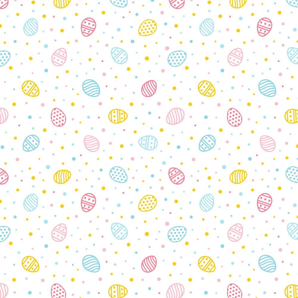 Retro Easter Egg Dot Fabric