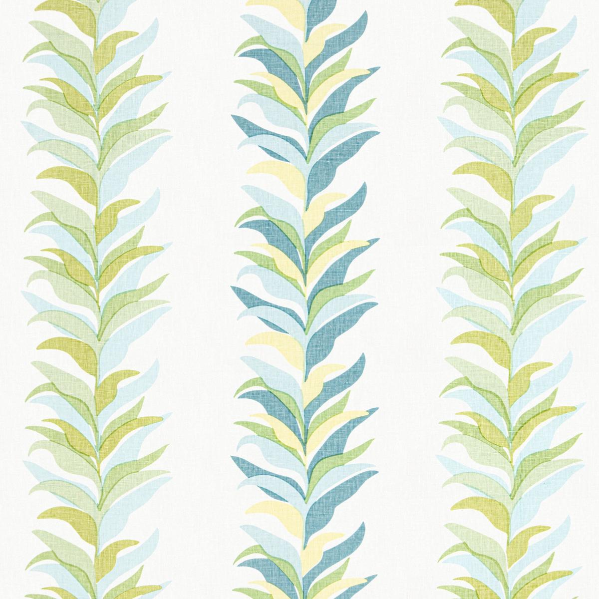 SCALAMANDRE PRINTED FABRICS BOTANICAL , FOLIAGE, STRIPE, TROPICAL PRINTED FABRICS BEACH GLASS - HN166520004
