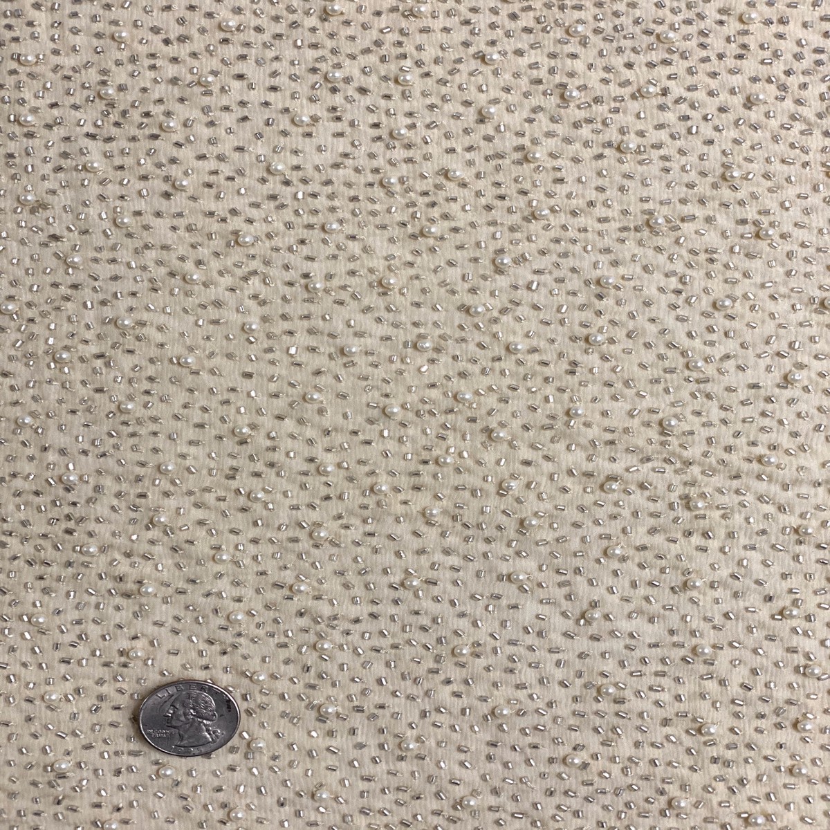 Seedpearl Sequin & Beads On Chiffon JEC-011-22 Fabric