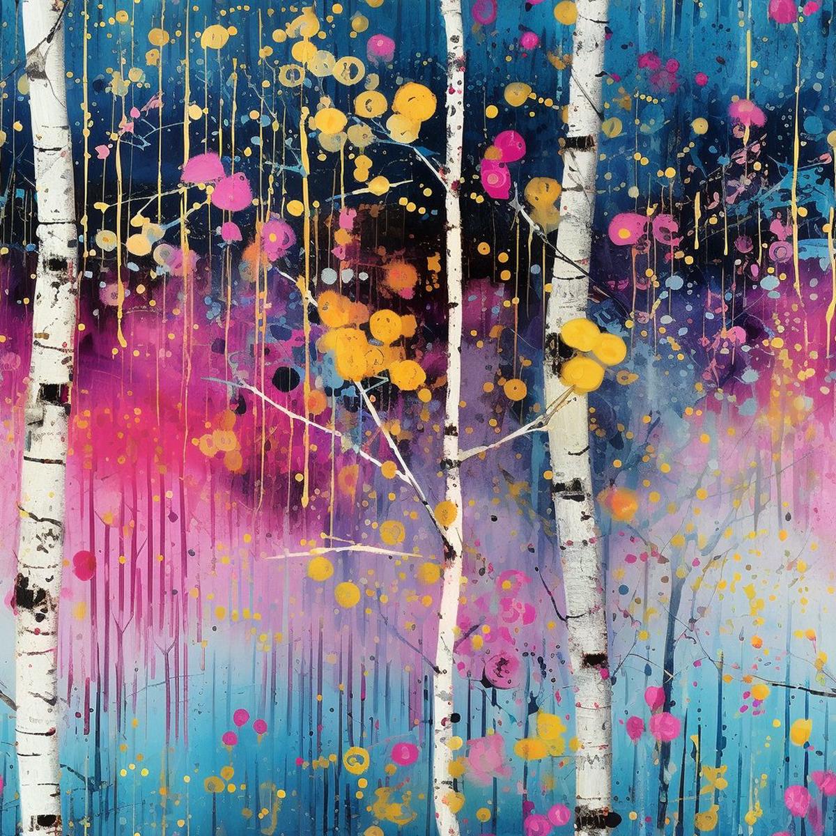 Art Splash Dark Birch Bark Fabric