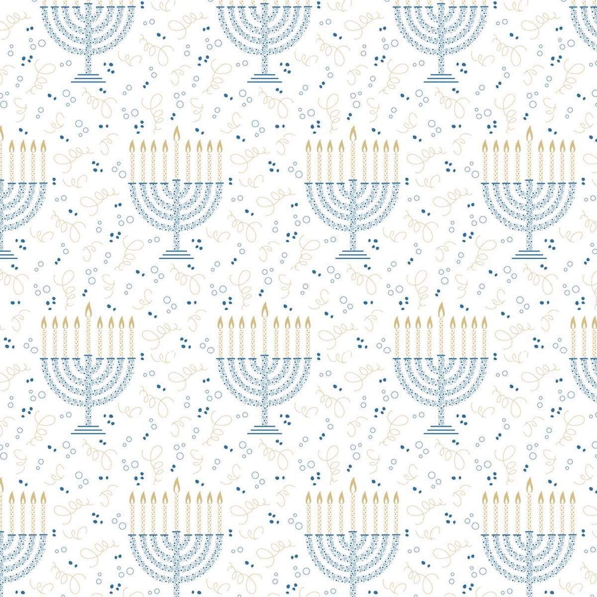 Hanukkah Menorah Fabric