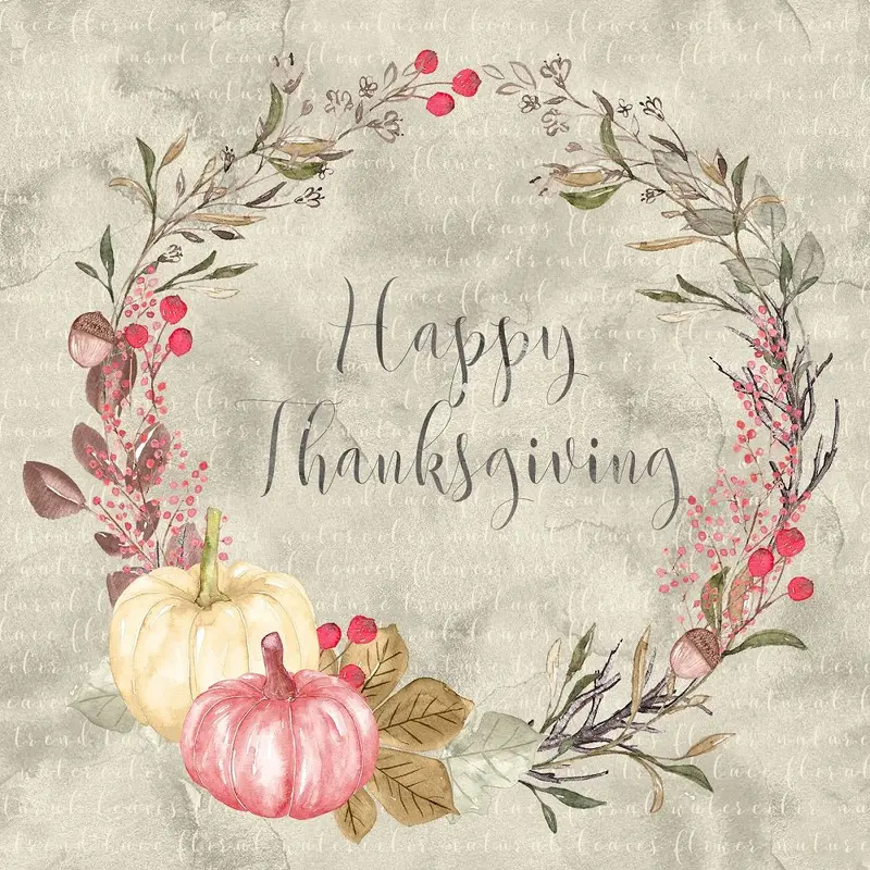 Pumpkin Paradise Wreath On Words Fabric Panel