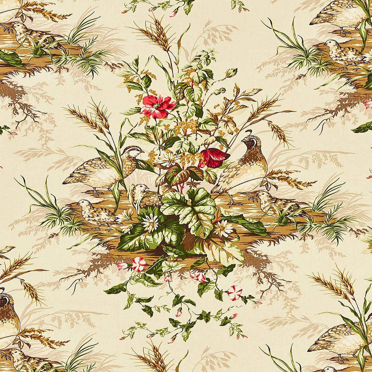 Edwin'S Covey Linen Print - Multi On Sisal by Scalamandre Fabric