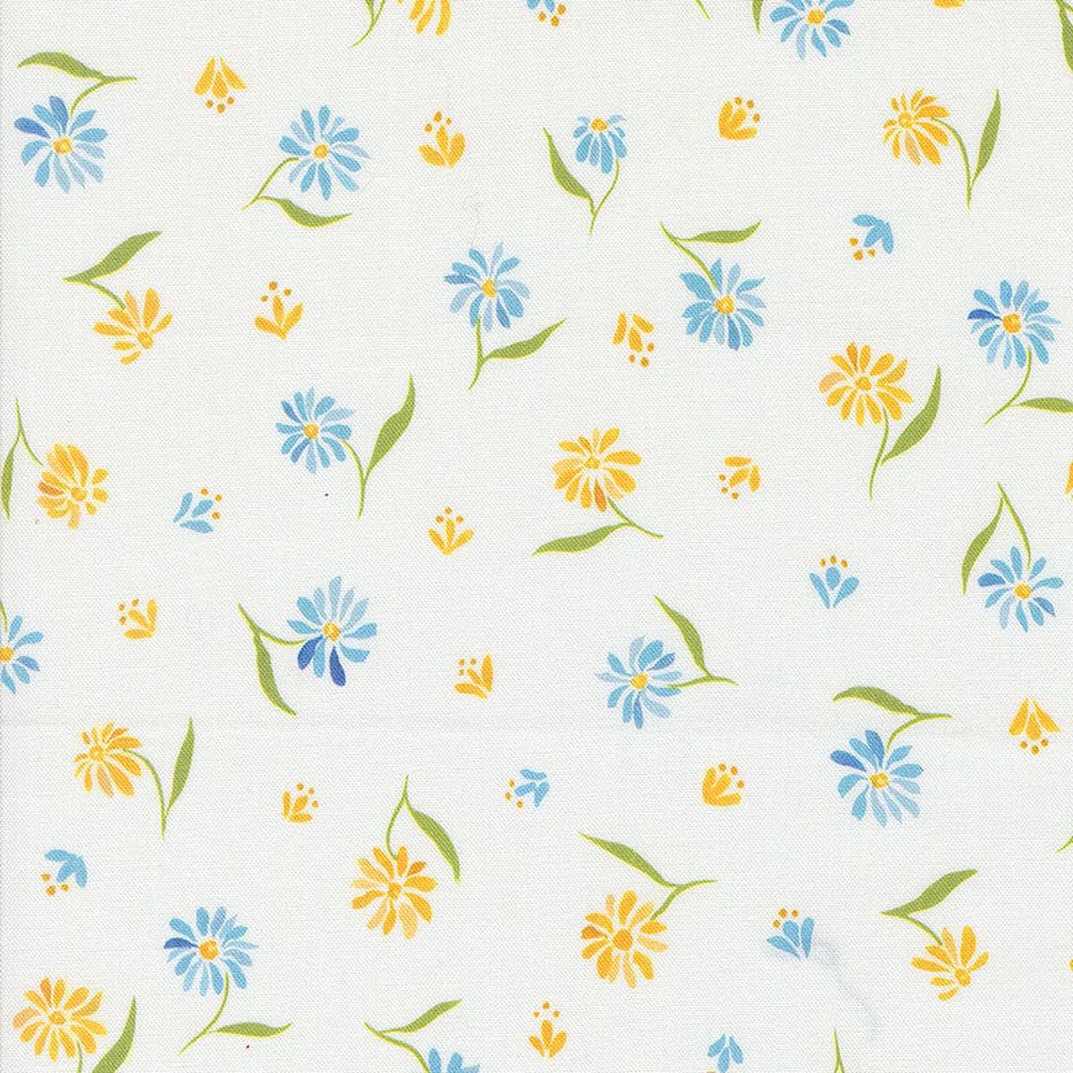 Moda Sunshine and Blue Skies Fabric - Ditzy Daisy Cloud 39826-11