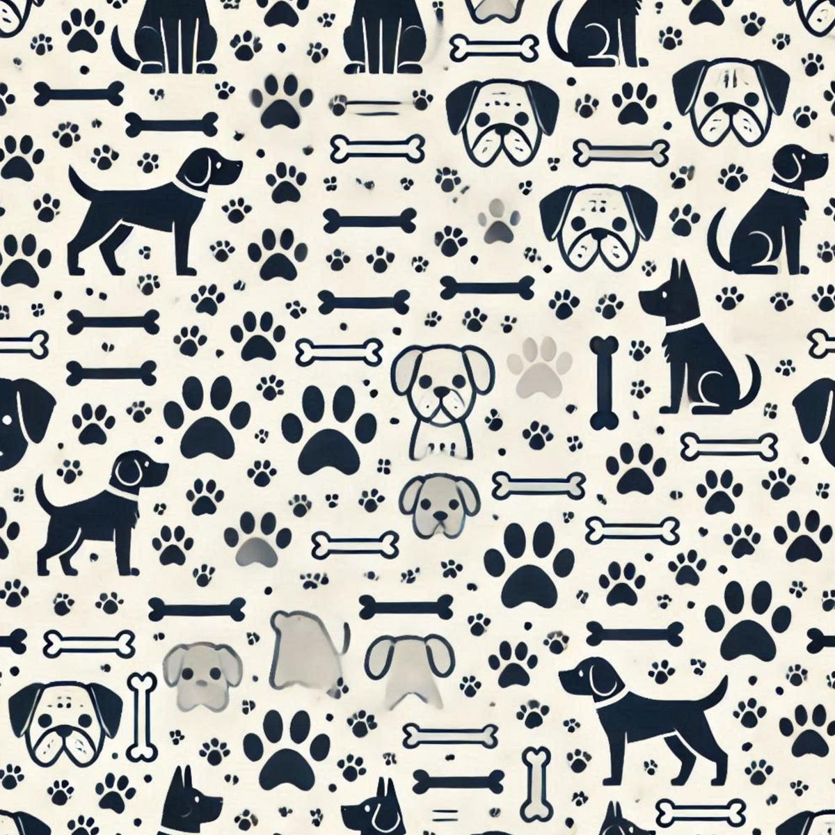 Cute Dog Pattern 35 Quilting Cotton Fabric