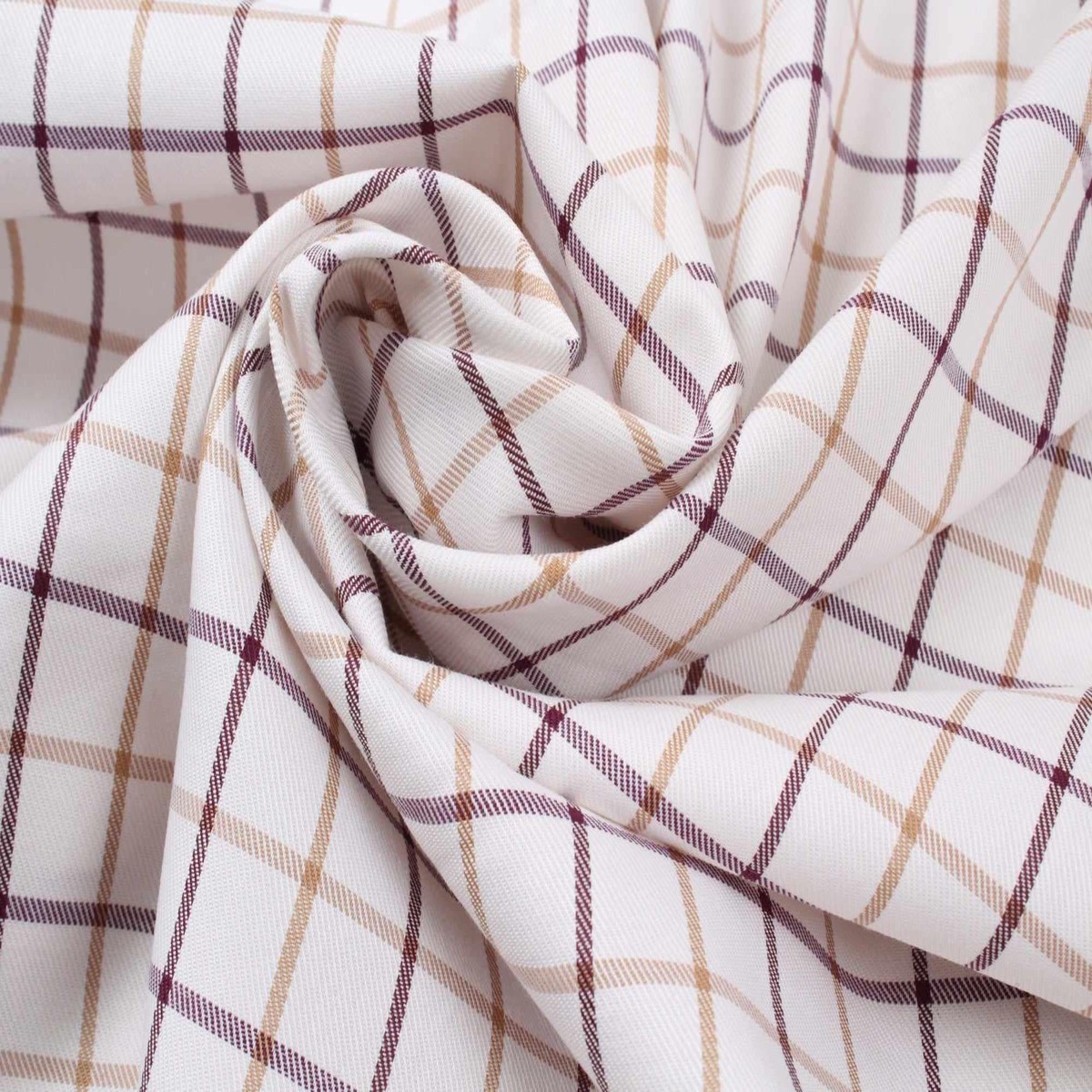 swatch-Organic Cotton Windowpane Twill Shirting