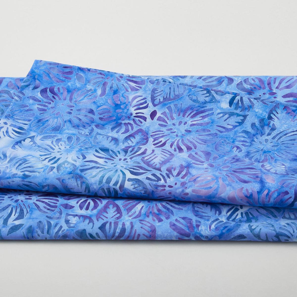 Artisan Batiks - Garden Style Favorites Periwinkle Flowers 2 Yard Cut
