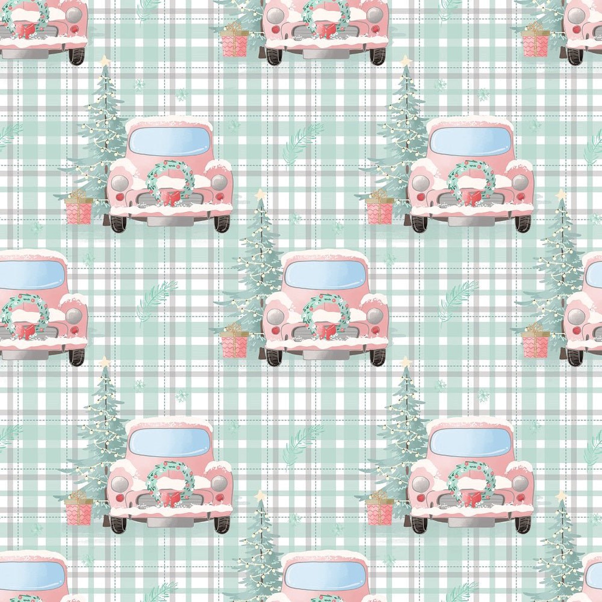 Cotton Candy Farm Holiday Pattern 4 Fabric