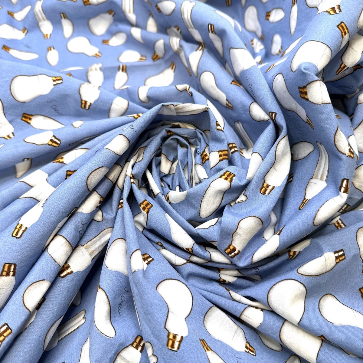 Bright Ideas - Cotton Woven - Light Blue Multi Lightbulbs - 2.1M Bundle