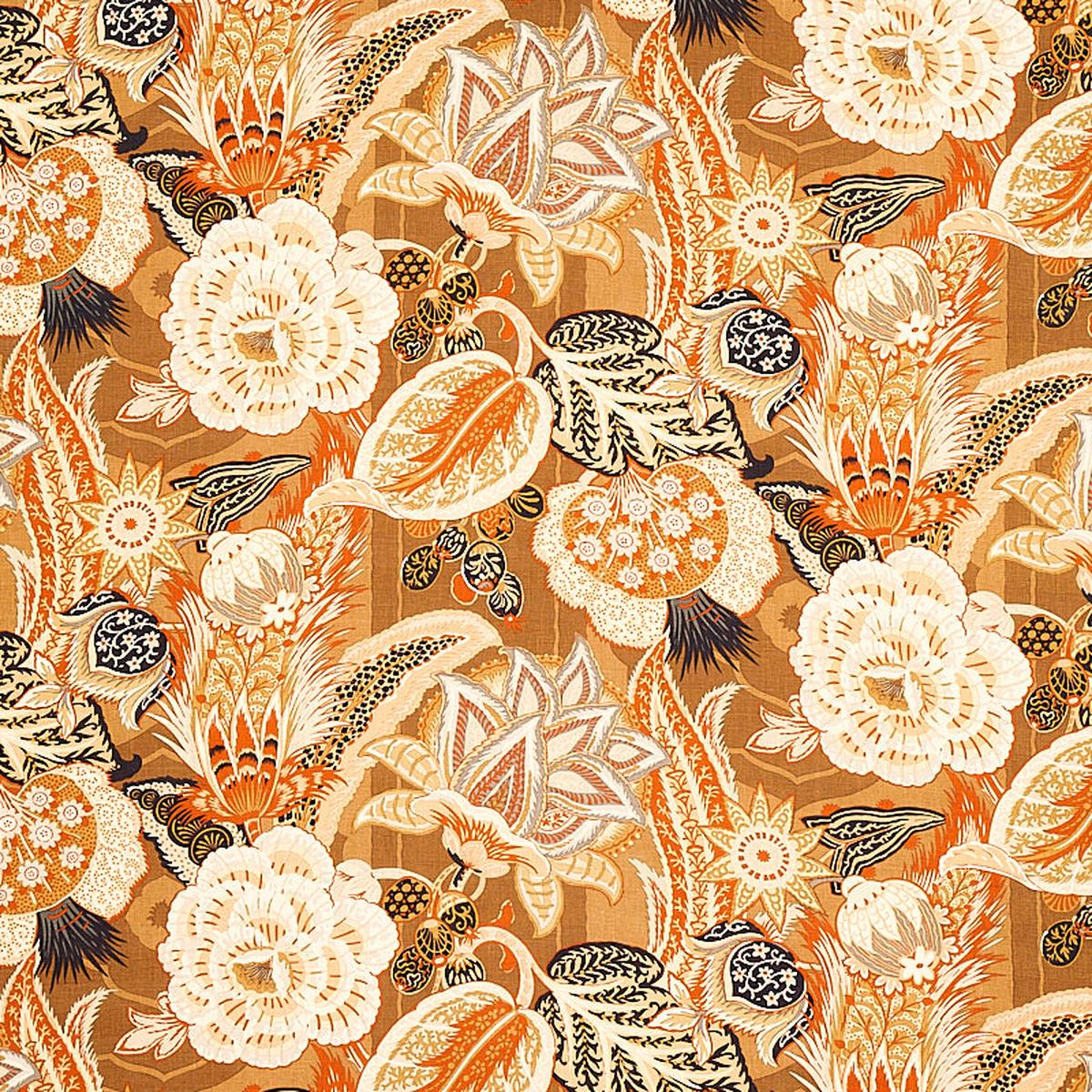 Schumacher Zanzibar Linen Fabric by the yard: Sandalwood