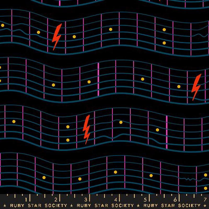 Black Fretboard // Teddy & The Bears by Ruby Star Society (1/4 yard)