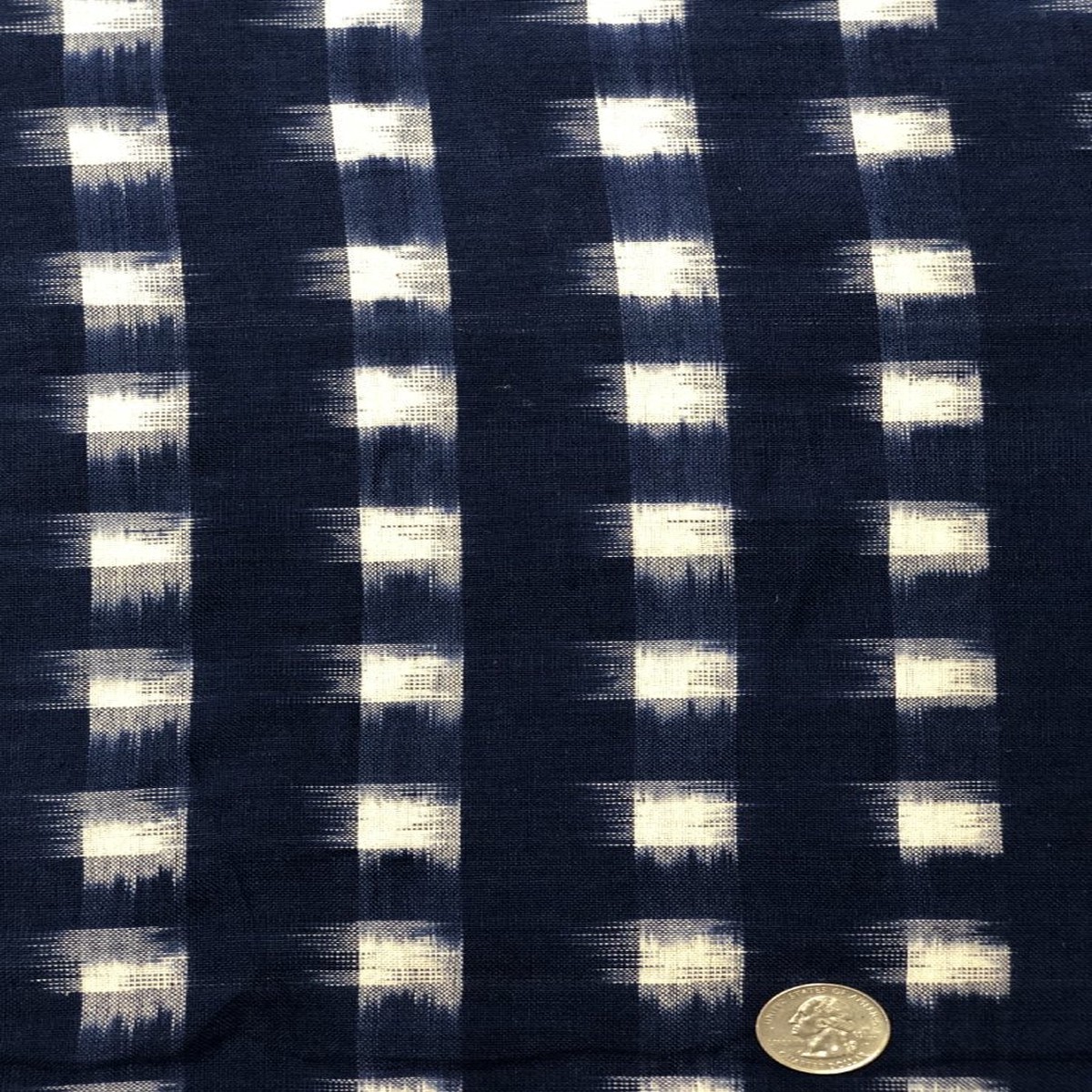 Indigo/White 171 Cotton Ikat
