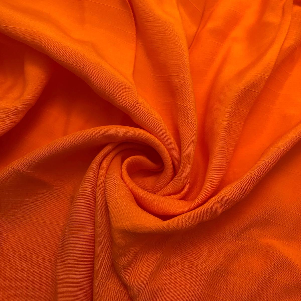 Fuzzy Peach - Cotton Polyester Woven - Bright Orange - 1/2 Meter