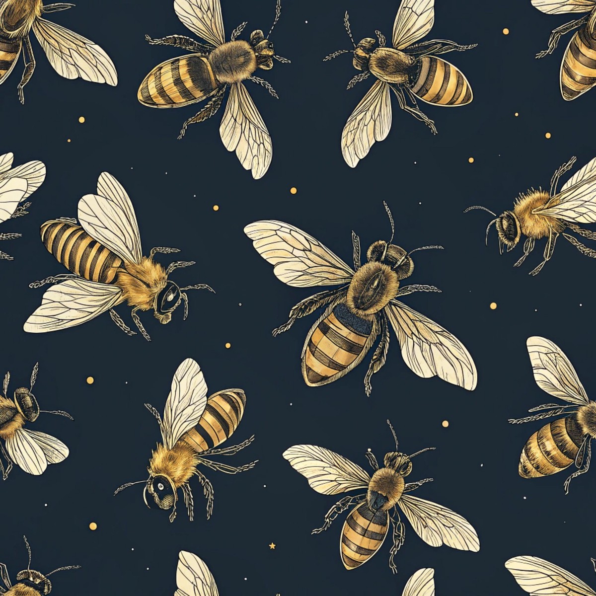 Red Roses and Bees Pattern 19 Quilting Cotton Fabric